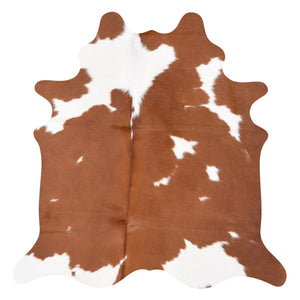 Cowhide Rug Brown and White