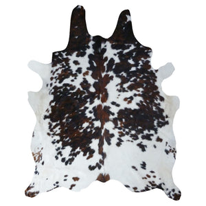 Real Cowhide rug Salt and Pepper Tricolor | Decohides®